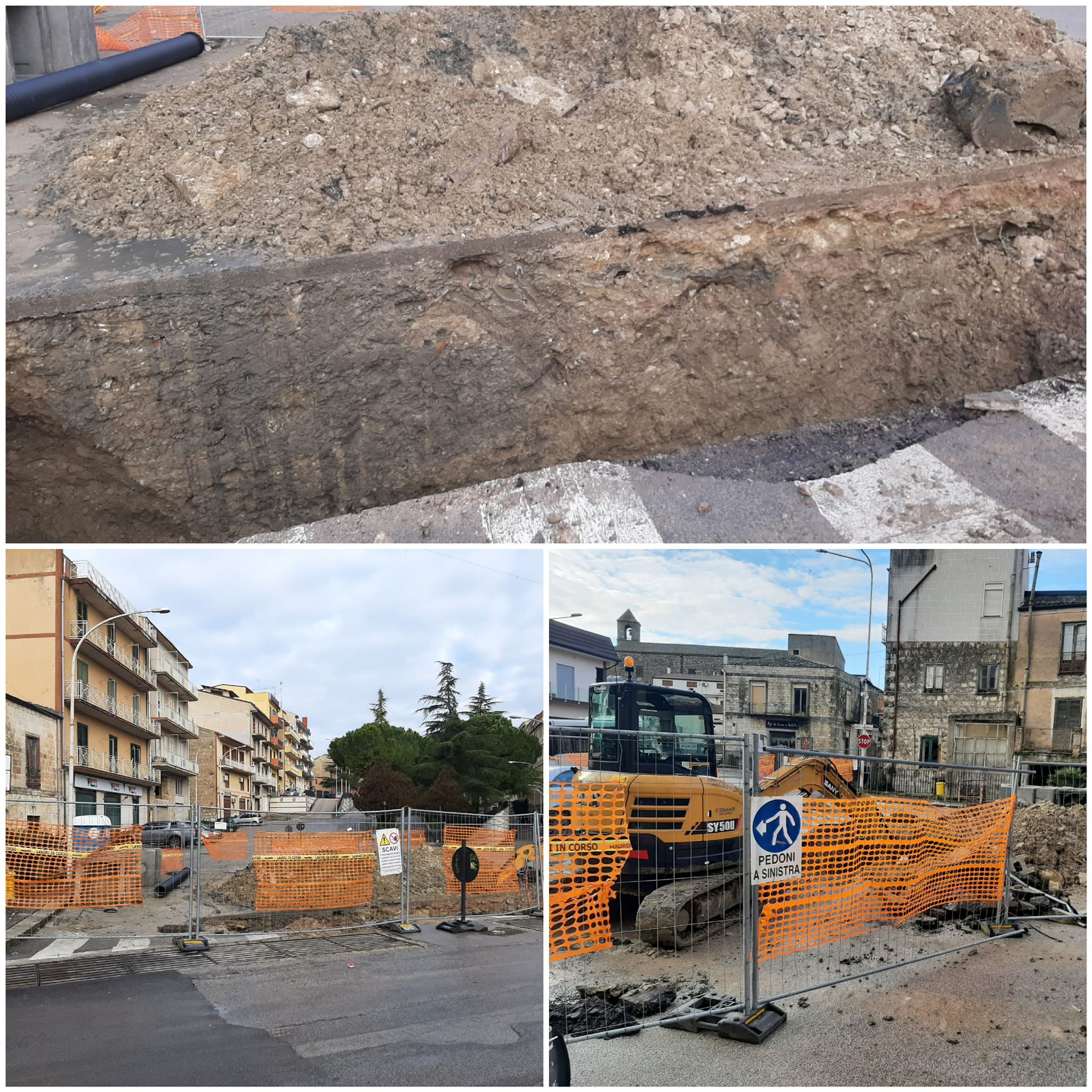 Mussomeli, lavori di manutenzione in Piazza della Repubblica