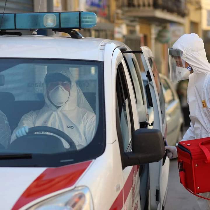 Caltanissetta, Drive in della Croce Rossa a supporto dell’Asp per i tamponi Covid