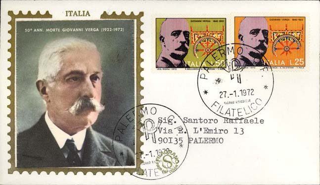 Letteratura: l’hashtag #Verga100 e un Francobollo celebrativo