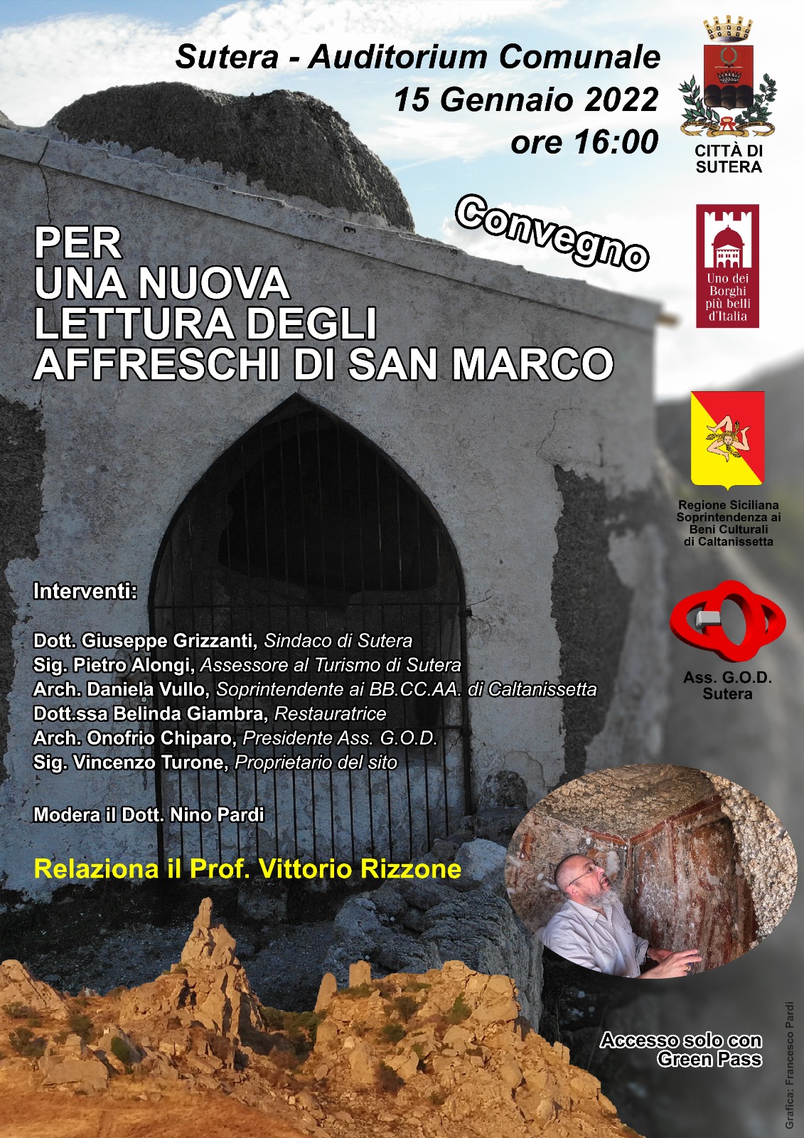 Sutera, convegno organizzato da G.O.D. “Per una nuova lettura degli affreschi di San Marco”.