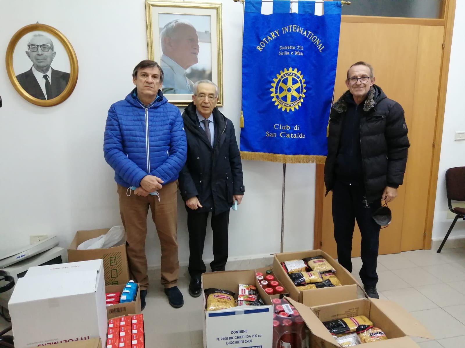 Conclusa dal Rotary Club San Cataldo la distribuzione degli alimenti per famiglie bisognose, parrocchie e associazioni