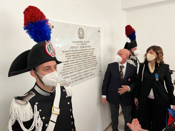 Intitolata la caserma di Villarosa al carabiniere Medaglia d’Argento Fedele Difrancisca