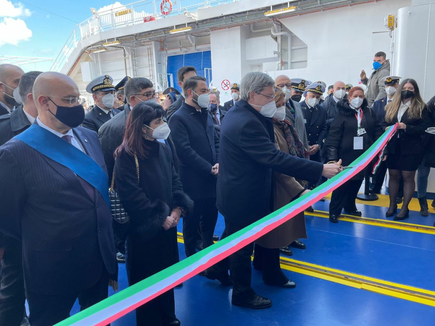 Giovannini a Messina inaugura nuova nave “Iginia” di Rfi