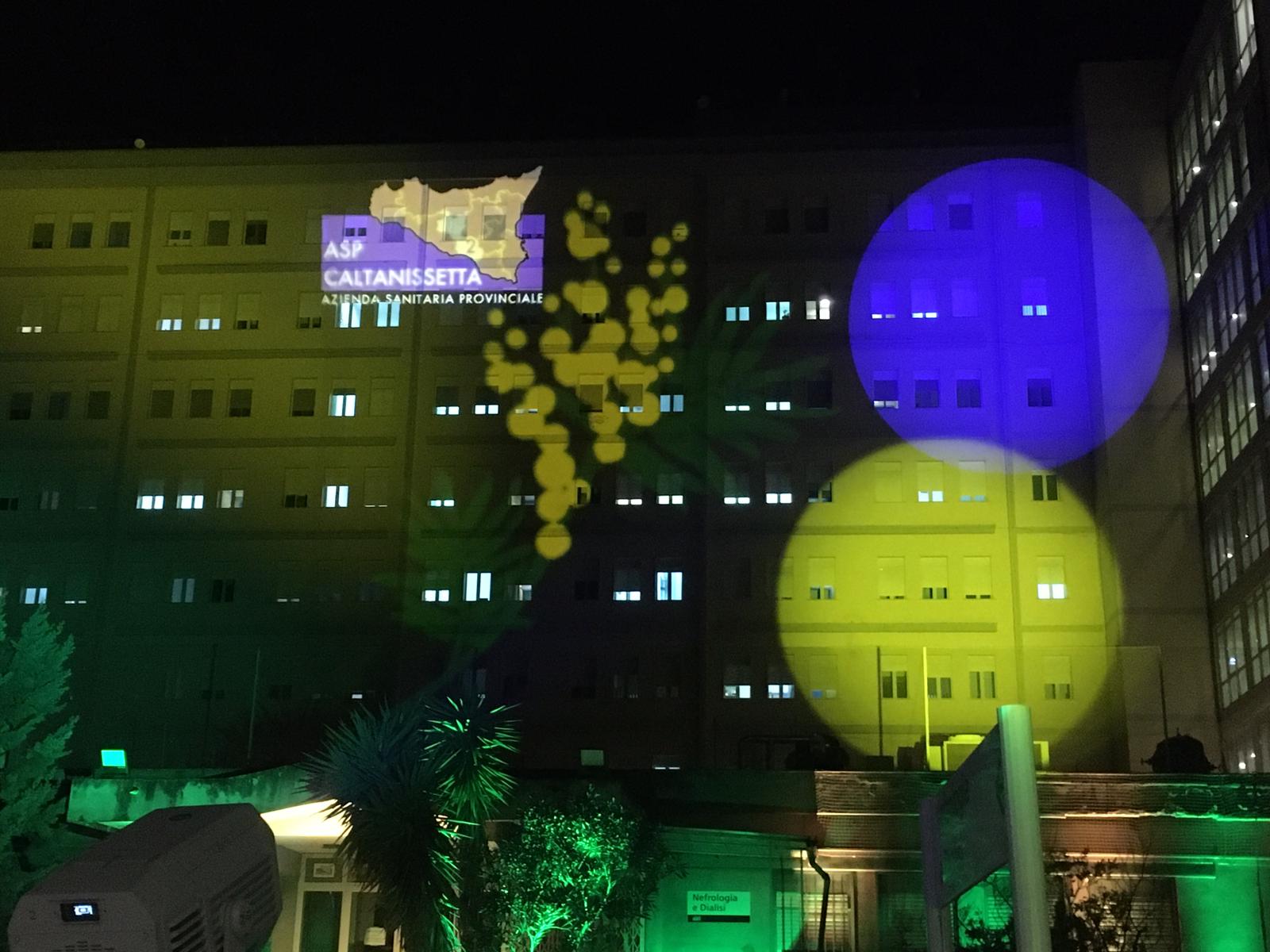 Caltanissetta, Asp: illuminazione architetturale onora le donne e sostiene l’Ucraina