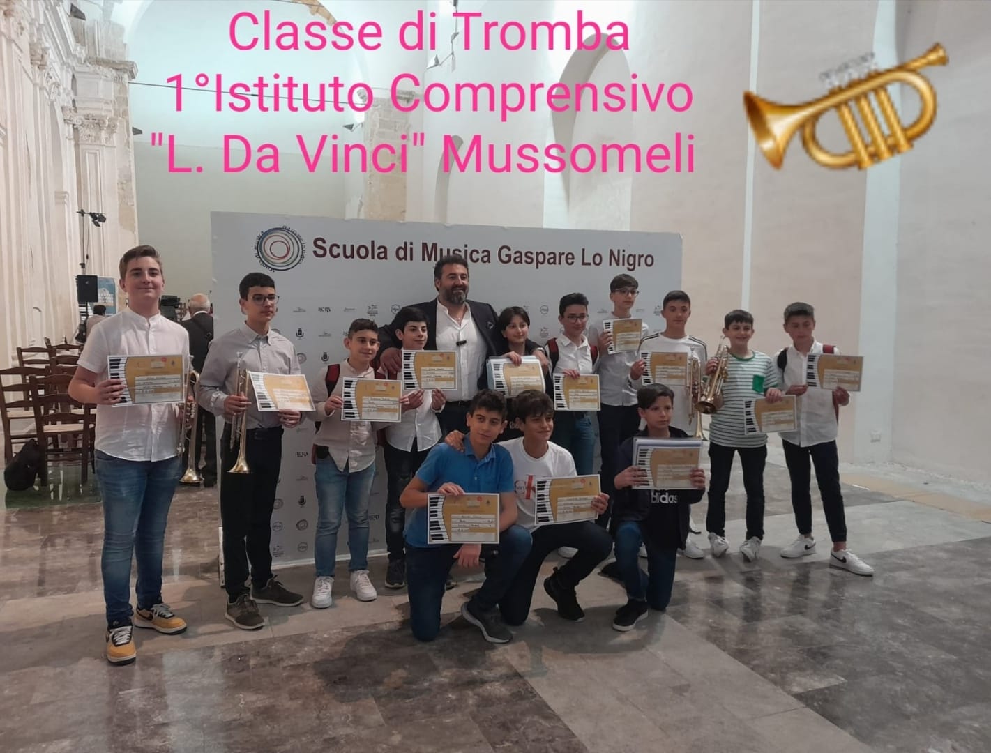 Tromba e clarinetto: primi posti in classifica per gli alunni della “Leonardo da Vinci”  di Mussomeli