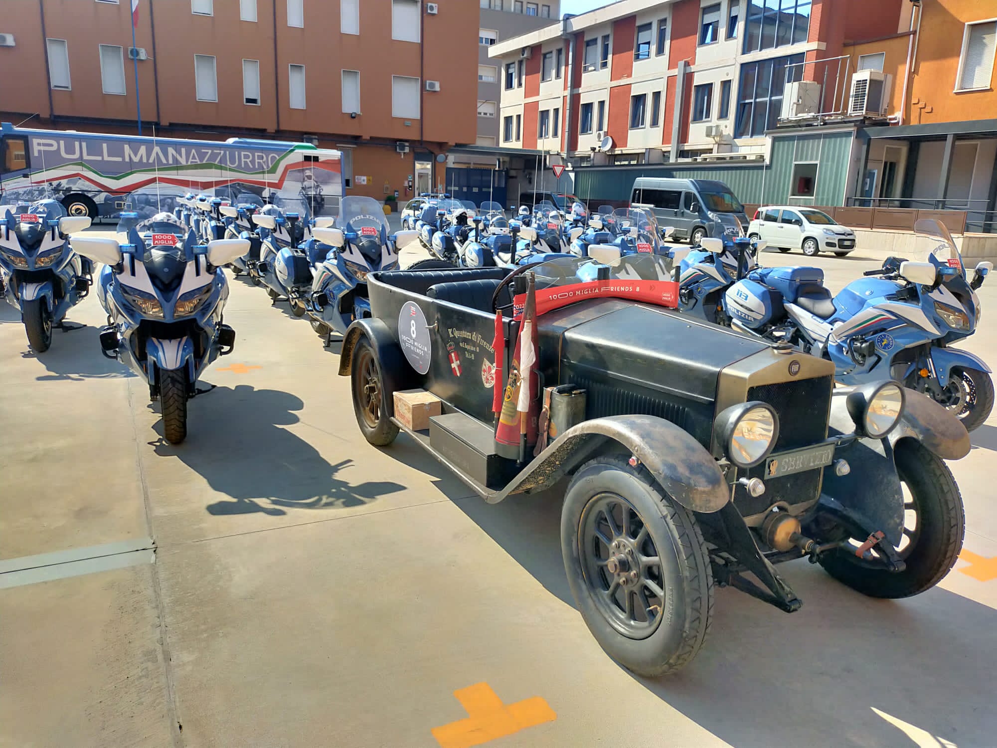 Millemiglia, scorta polizia di stato: ecco la mitica Fiat 509 del 1929