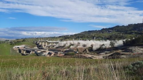 Viabilità 640, domani demolizione con esplosivo del viadotto San Giuliano