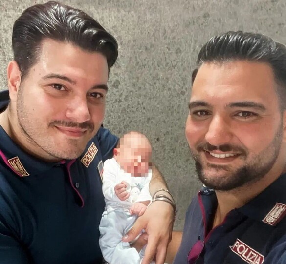 Agenti di Polizia aiutano donna in procinto di partorire e lei li ringrazia chiamando il figlio come il poliziotto