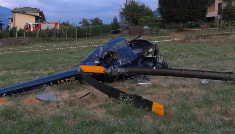 Precipita elicottero in Valtellina. Tragico il bilancio: un morto ed un ferito