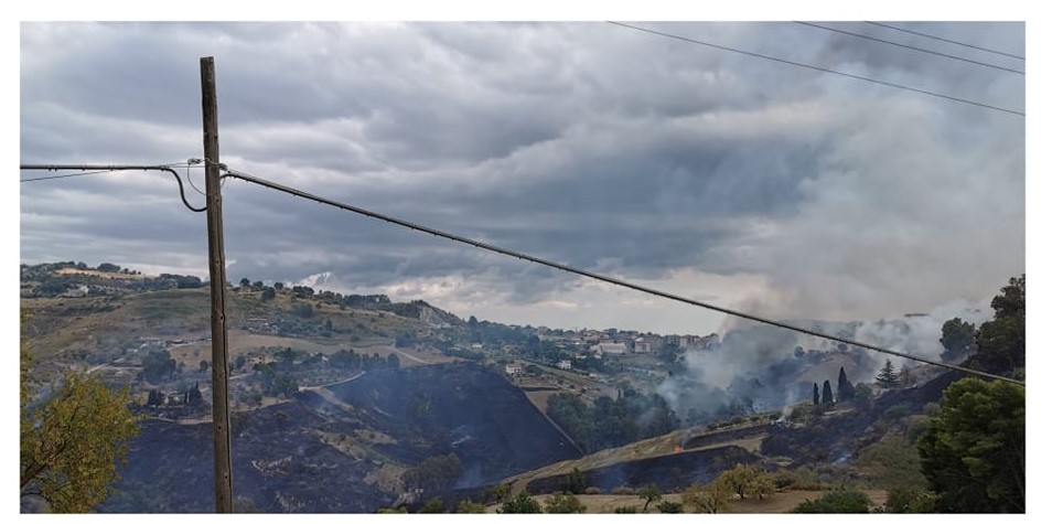 Vasto incendio nella zona di Mimiani. In azione Vigili del Fuoco, forestali e Canadair per domare le fiamme