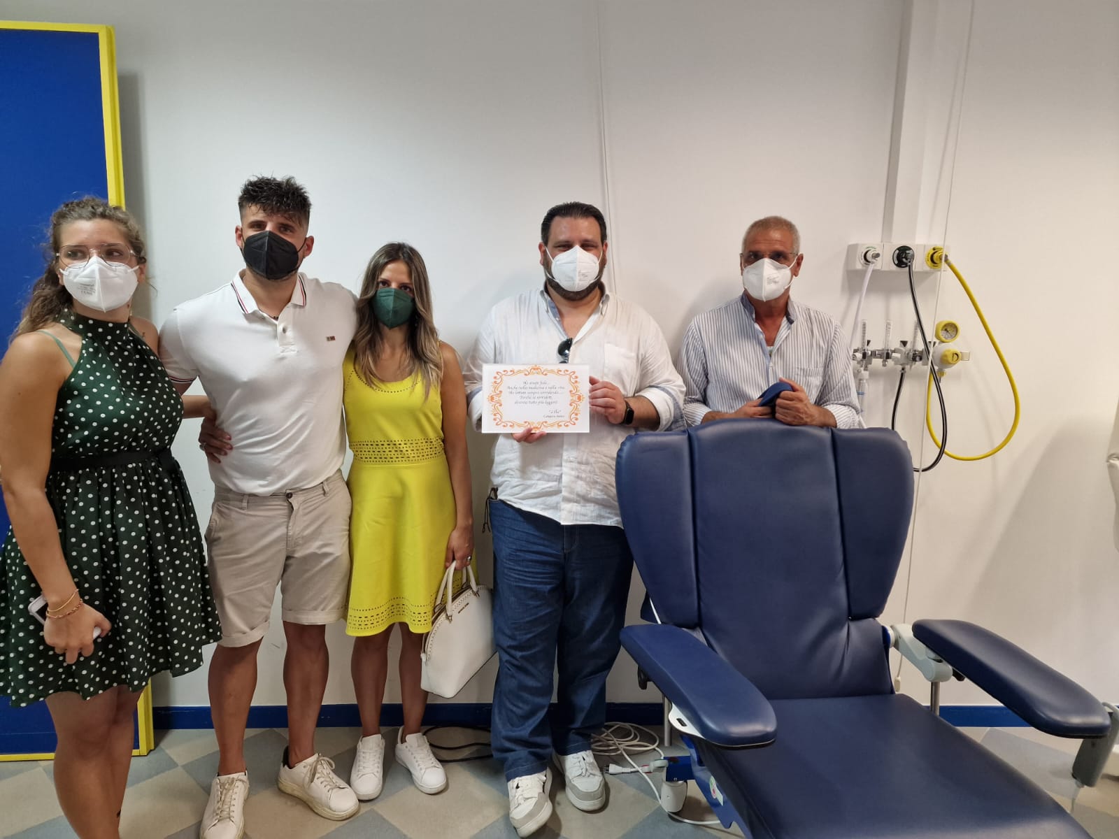 Inaugurata a Cefalù nuova sala di infusione di chemioterapia grazie alla generosità di una famiglia