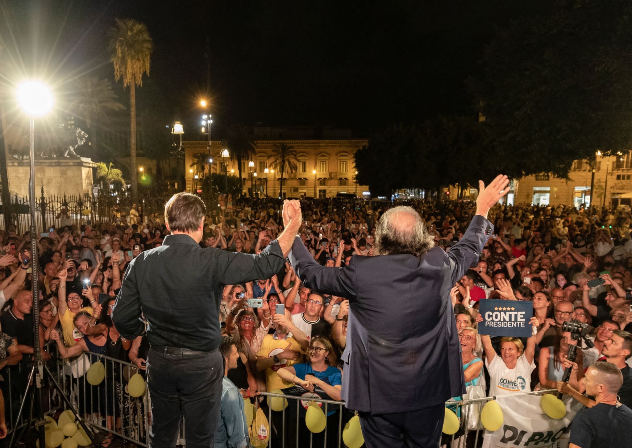 Elezioni 2022. Conte (M5S)dopo la tre giorni in Sicilia: “Da qui è partita l’onda M5S e da qui riparte ora”. Di Paola (M5S): “Se i numeri delle piazze siciliane fossero voti, avremmo già vinto”