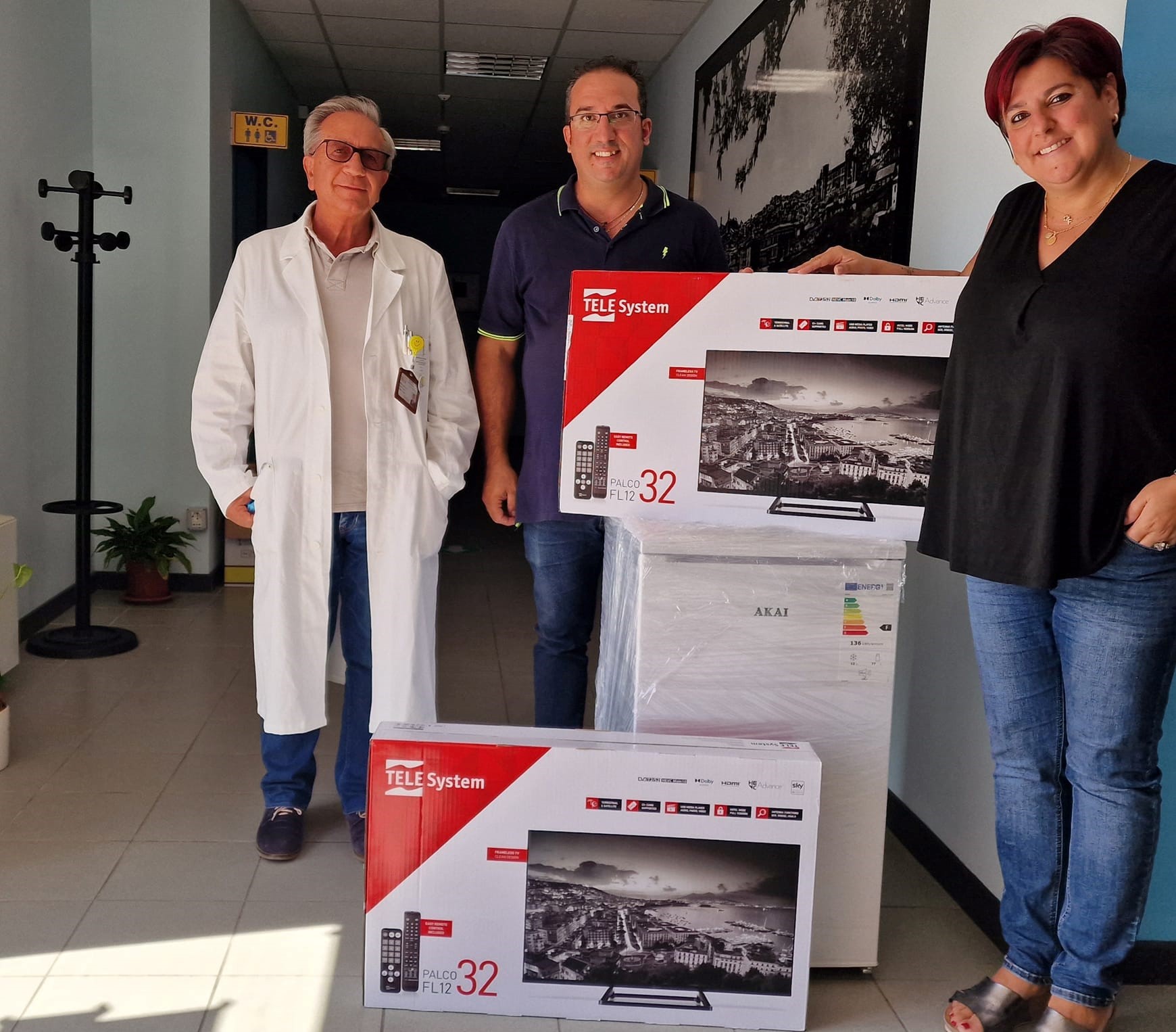 San Cataldo. Donati dall’Associazione “Un Gesto per un Sorriso” televisori e un frigorifero al Reparto Hospice