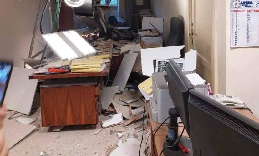 A Catania nel Palazzo i Giustizia crolla soffitto dell’ufficio del Gip in piazza Verga