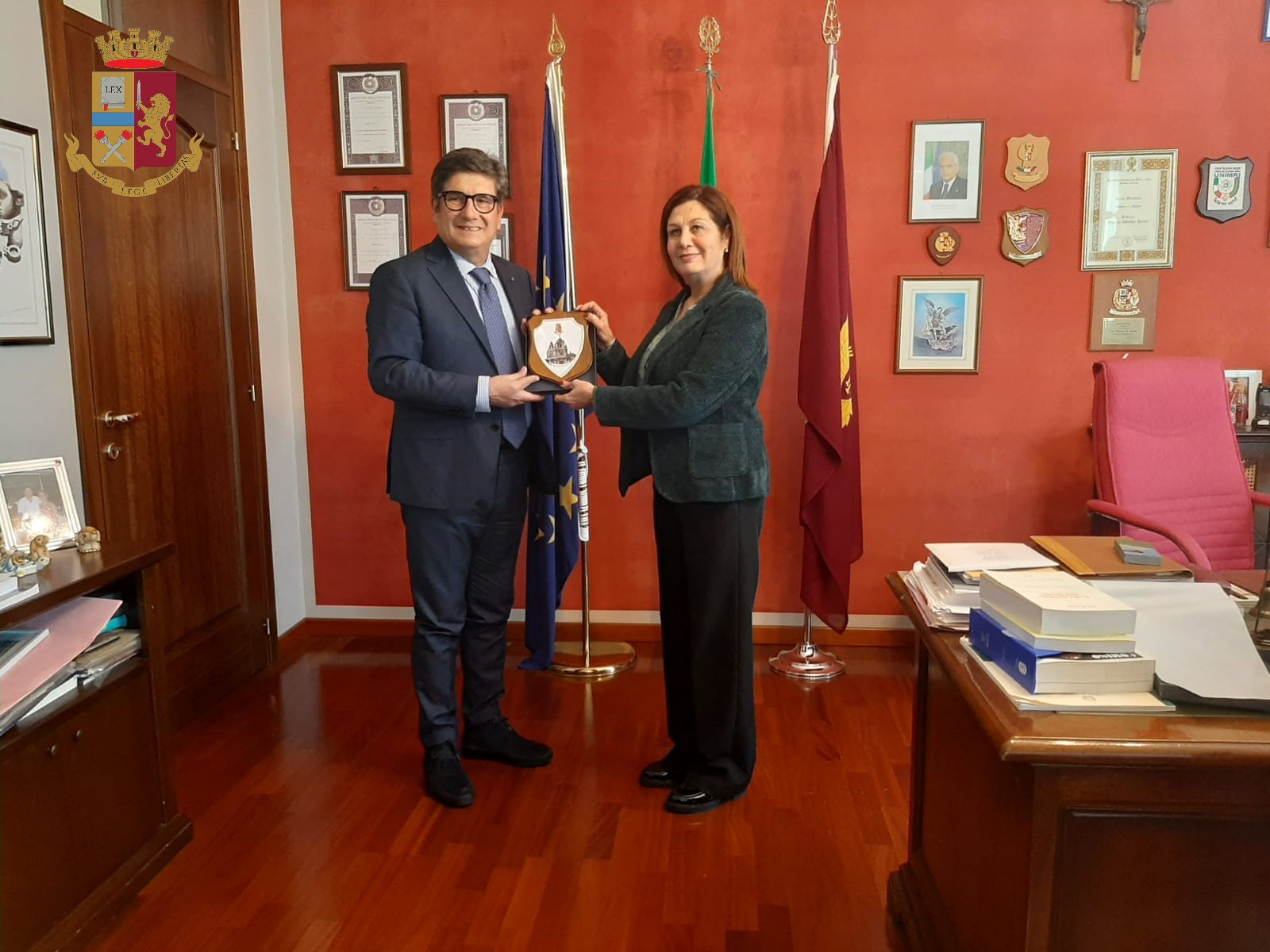 Visita alla Questura di Ragusa del Presidente della Lega Nazionale Dilettanti Sicilia, dott. Sandro Morgana
