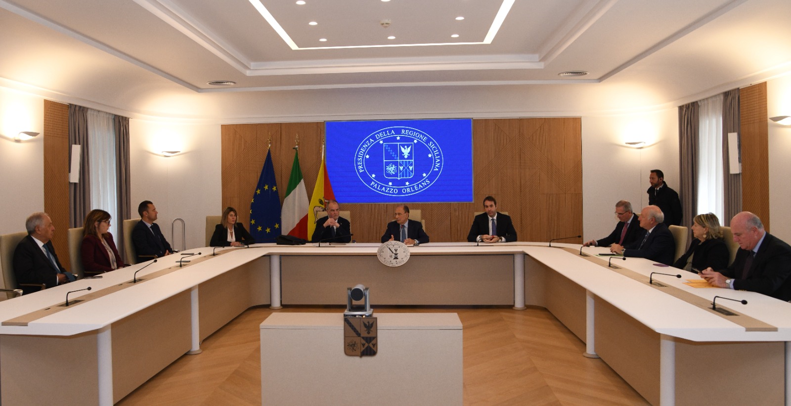 Sicilia, Schifani riceve a Palazzo d’Orléans i ministri Calderoli e Salvini