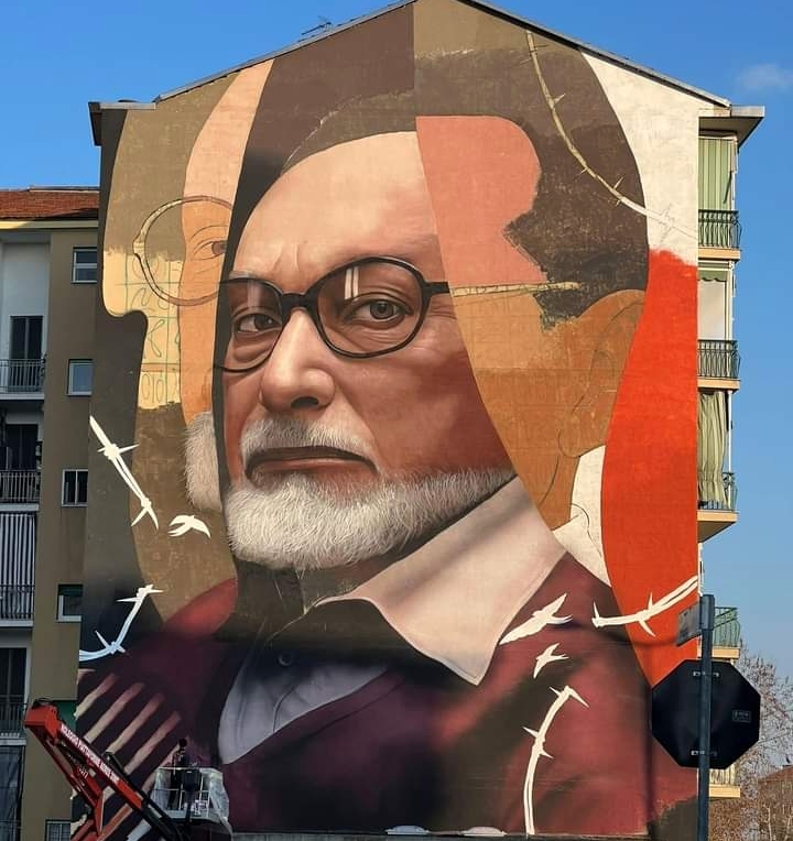 Un murales per non dimenticare. A Nichelino Giulio “Rosk” Gebbia lo dedica al grande Primo Levi