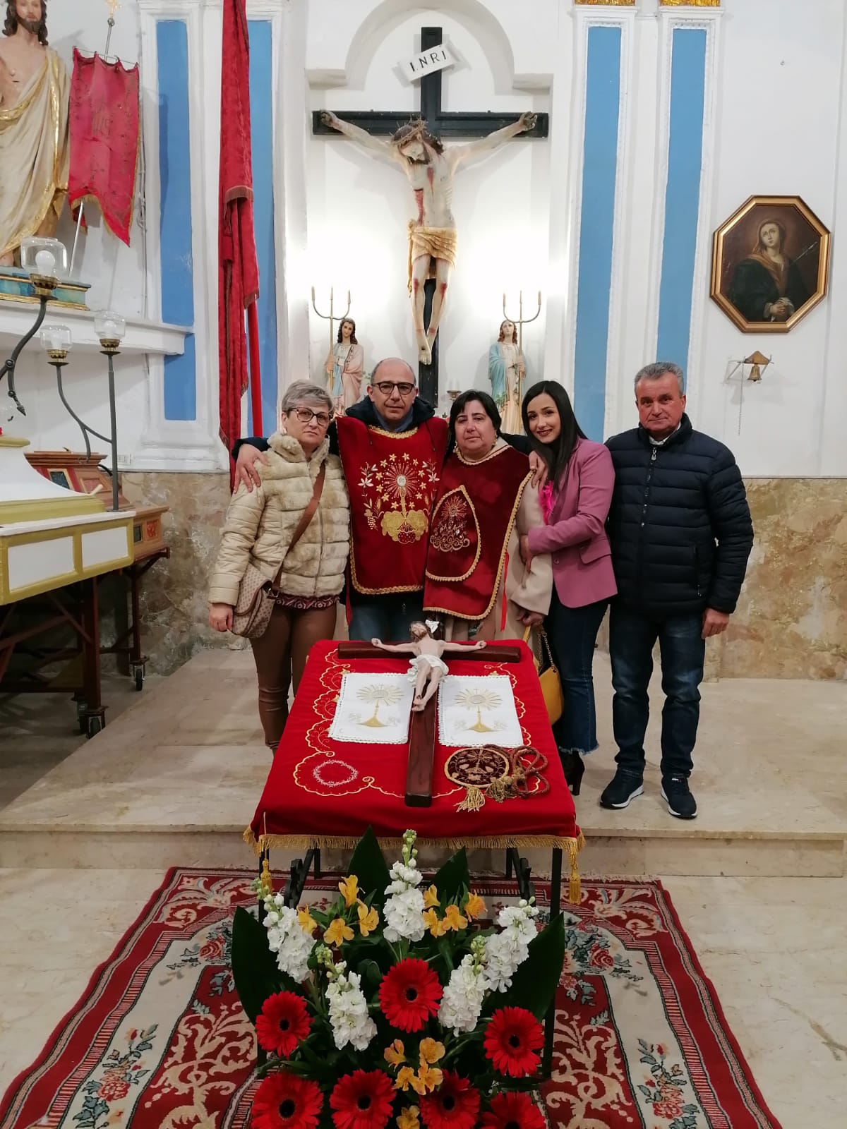 Mussomeli, Oratorio Madrice benedizione Crocifisso e dono della Famiglia Morreale all’Arciconfraternita