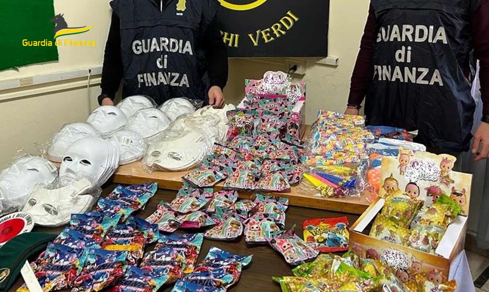 Caltanissetta, Finanza sequestra giocattoli e oggettistica pericolosa o contraffatta