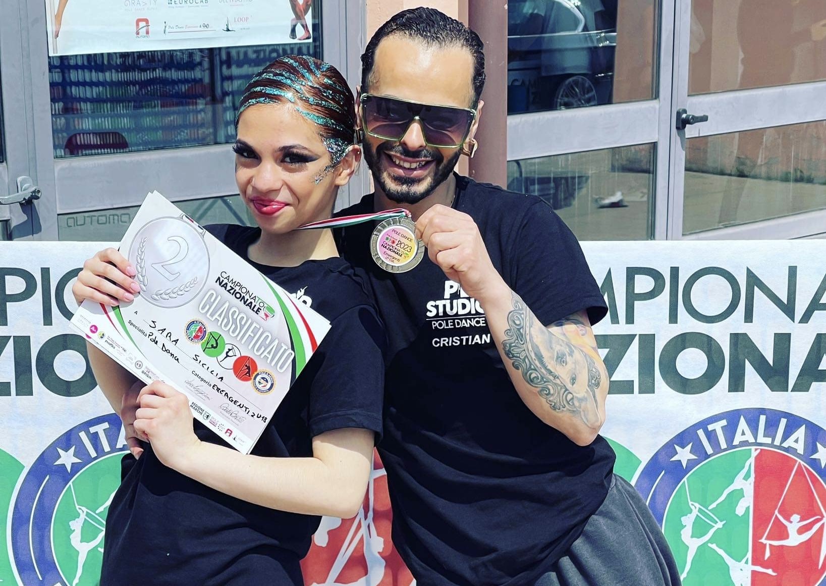 Campionato nazionale Csen Pole & Aerial sport, brillano i nisseni: primo posto per Cristian Pace, secondo per Sara Sicilia