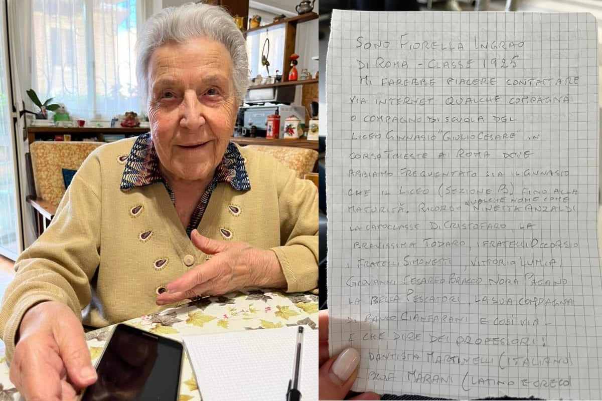 Carrambata di una nonnina 97enne: “Sui social voglio ritrovare i miei ex compagni di scuola”