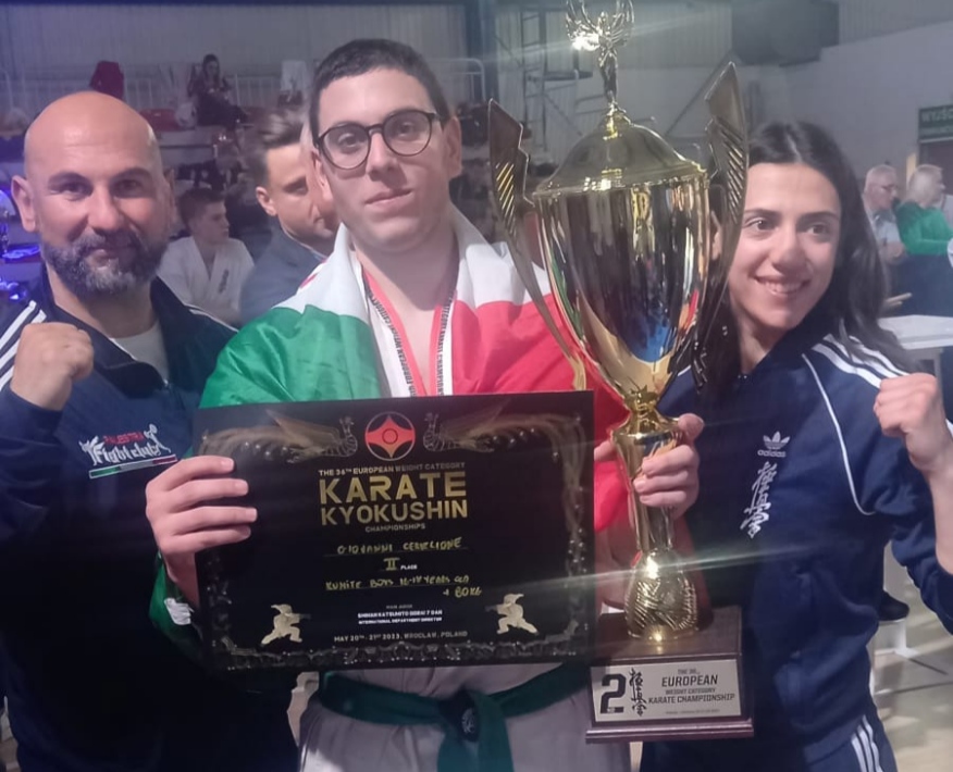 Karate, il 17enne nisseno Giovanni Cervellione secondo agli europei in Polonia