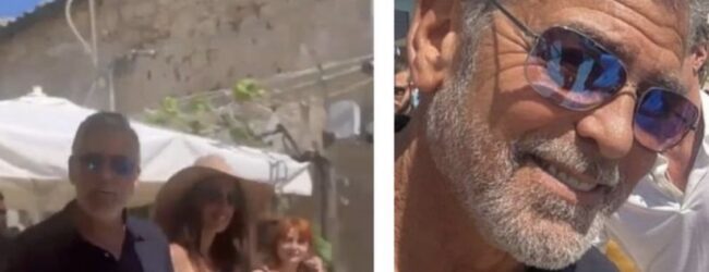 George Clooney in Sicilia: selfie autografi per la Star di Hollywood