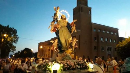 Caltanissetta, processione di Ferragosto per la festa della SS. Maria Assunta
