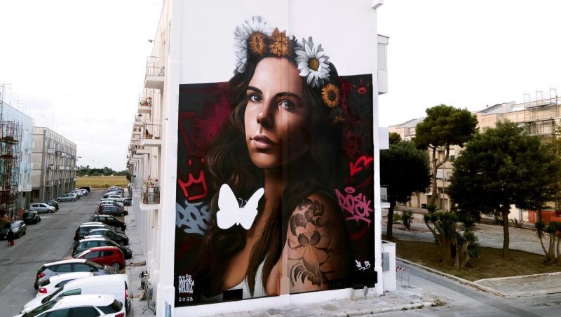 Serradifalco. Nuovo murales dell’artista Giulio “Rosk” Gebbia a Brindisi ispirato alla figura di Beatrice