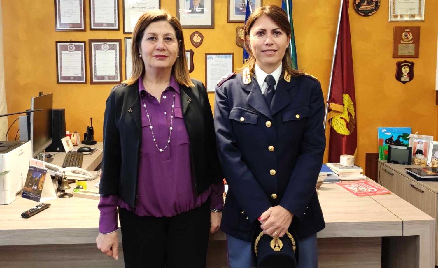 Caltanissetta. Il Questore accoglie il nuovo Primo Dirigente della Polizia di Stato Patrizia Pagano