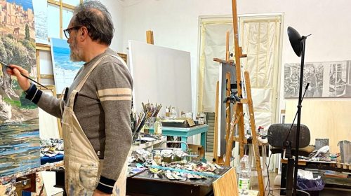 Dipinto scomparso negli anni 70. Il pittore gelese Giovanni Iudice realizza “Il Battesimo di Gesù” per la basilica di Santa Maria delle Stelle di Comiso