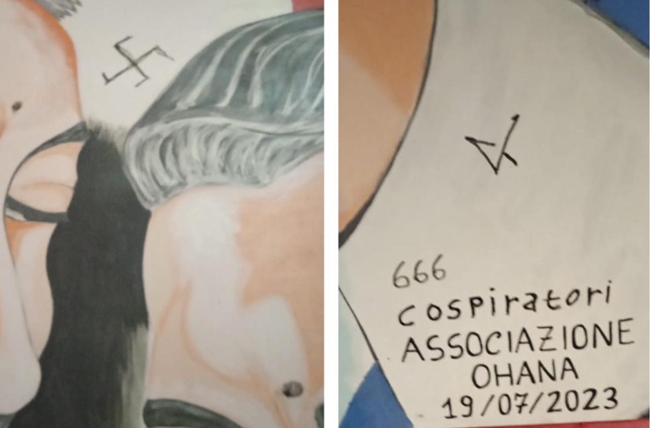 Sicilia, svastica sul murale di Falcone – Borsellino. Tamajo: “La madre dei cretini è sempre incinta”