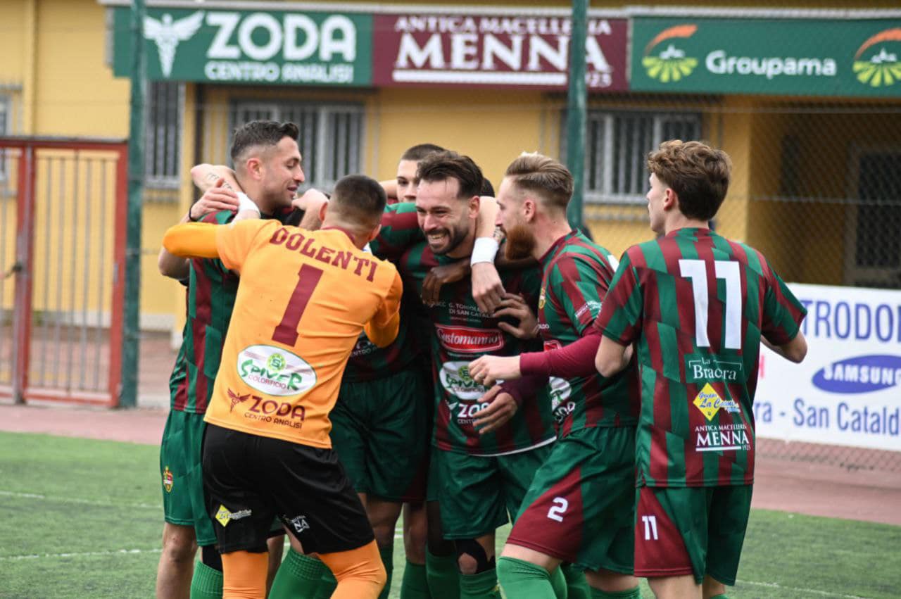 Serie D. La Sancataldese, in doppio vantaggio contro il San Luca, si fa rimontare e finisce 2-2: in gol Varela e Zerbo