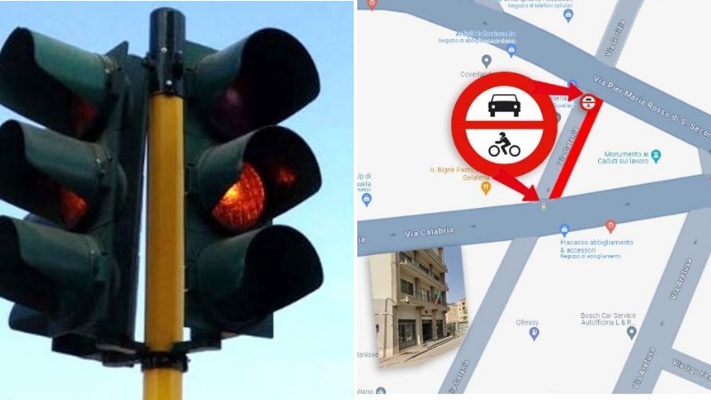 Caltanissetta, semafori ancora spenti: transito deviato tra via Rosso di San Secondo e via Calabria