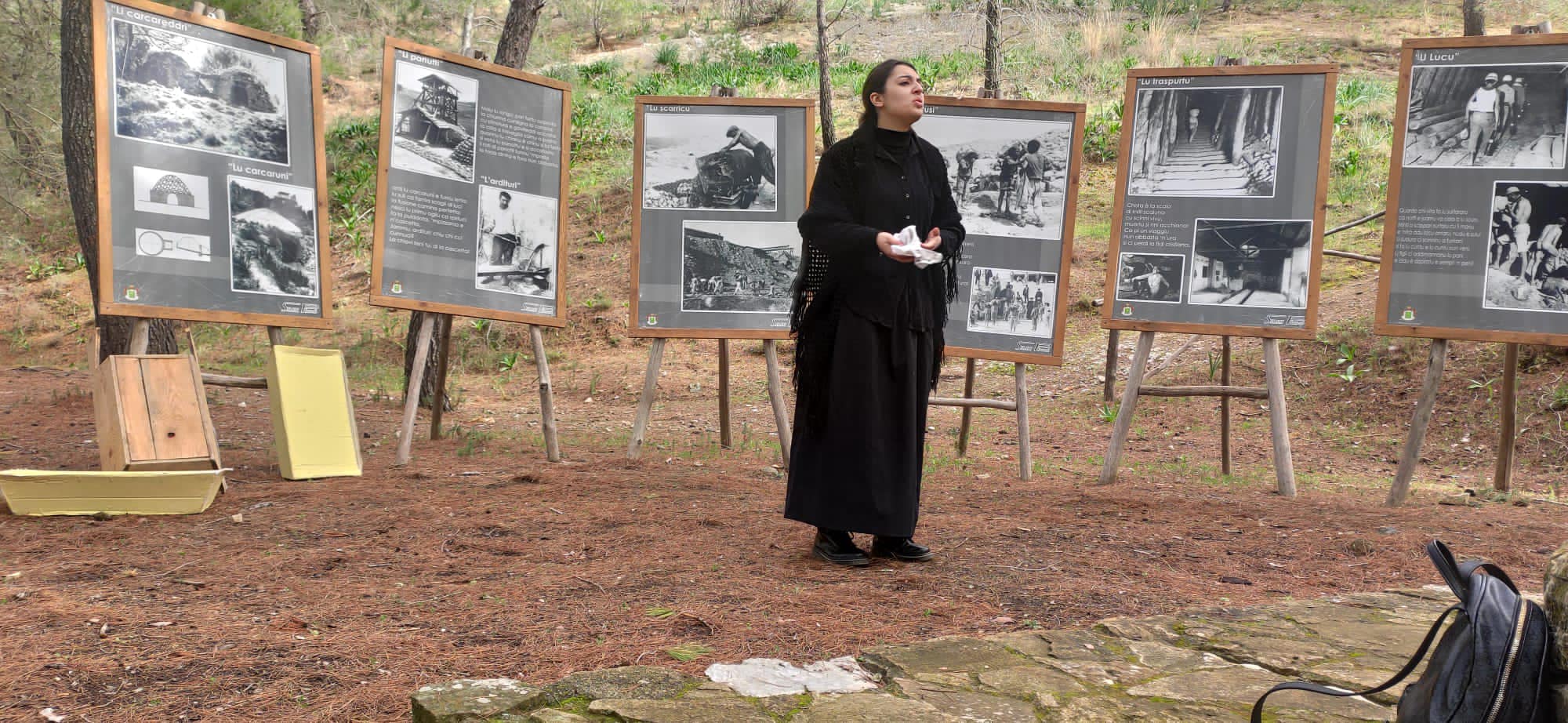 San Cataldo. Tanta emozione per la visita della Zolfara Persico: la memoria delle miniere nella bellezza del bosco di Gabara