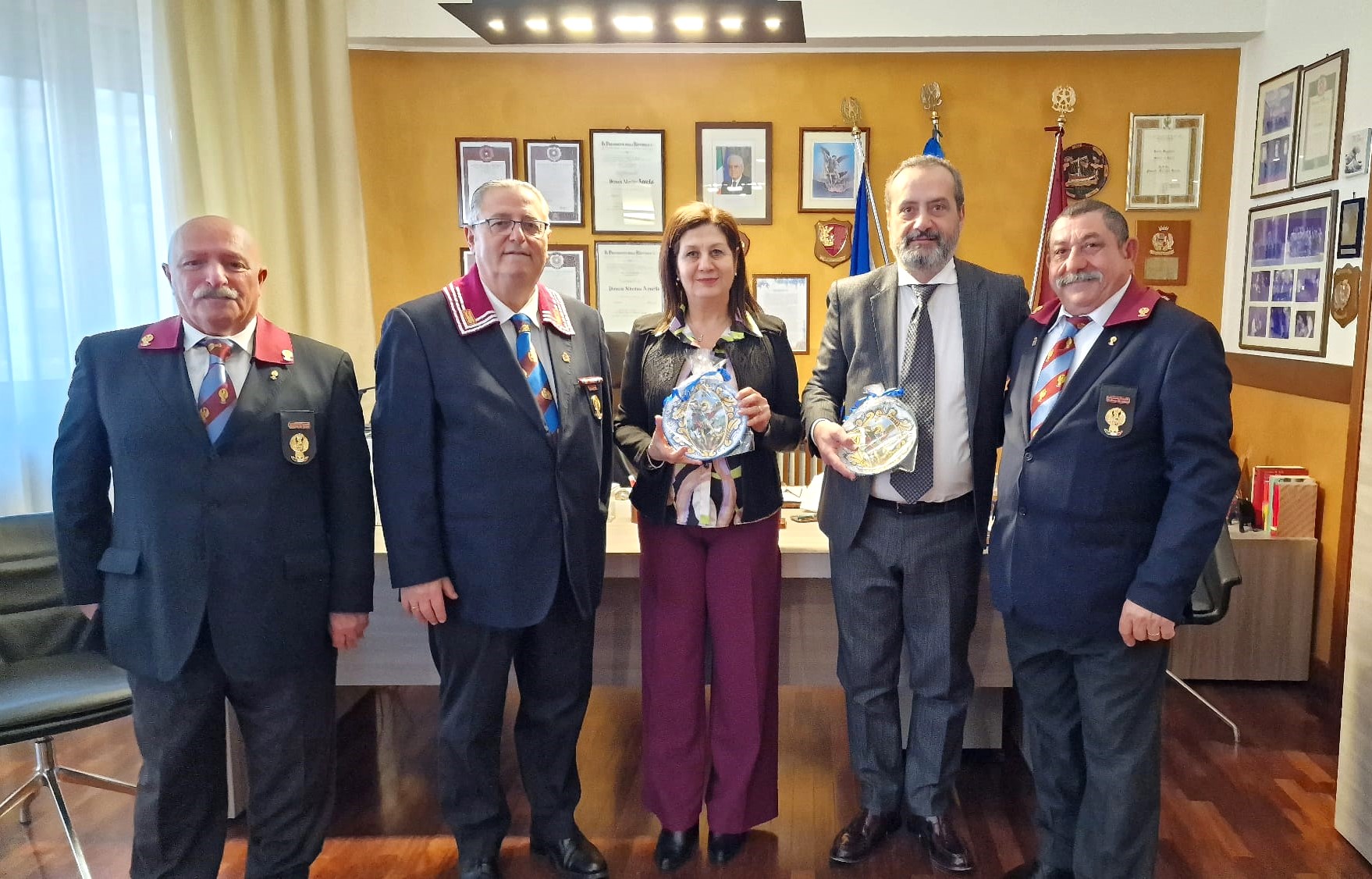 Caltanissetta. Delegazione dell’Associazione Nazionale Polizia di Stato “Sezione Falzone-Pilato” di Gela ricevuta in Questura