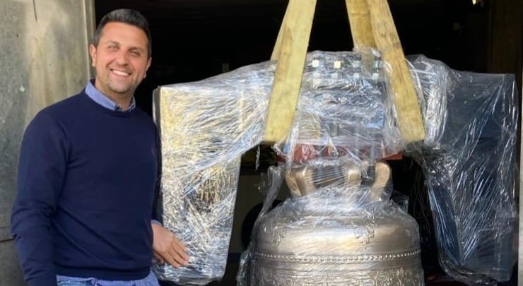 Sutera. E’ arrivato il nuovo “campanone”: presto i suoi tocchi risuoneranno sulla vetta del monte San Paolino