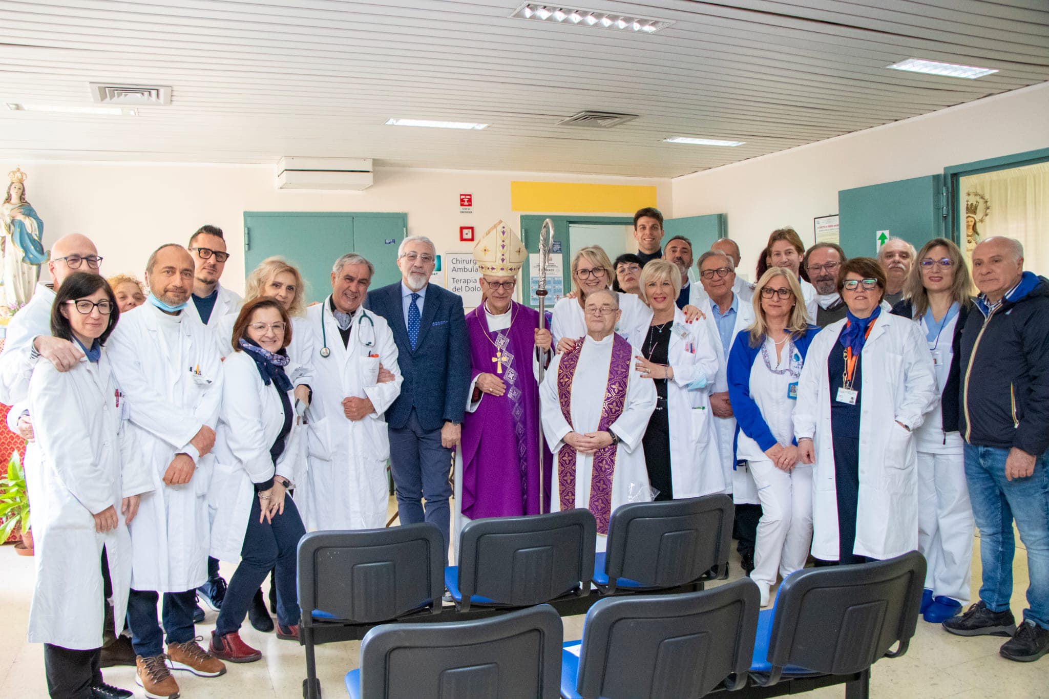 San Cataldo. All’Ospedale Raimondi messa pasquale celebrata dal vescovo mons. Mario Russotto