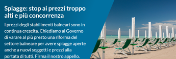 Balneari, petizione Altroconsumo per chiedere al governo riforma e spiagge ‘aperte’