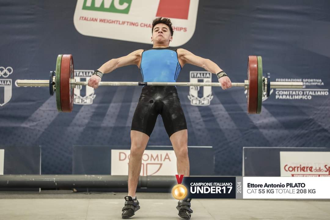 Pesistica, campionati italiani under 17: vittoria del nisseno Ettore Antonio Pilato nella categoria 55 chili