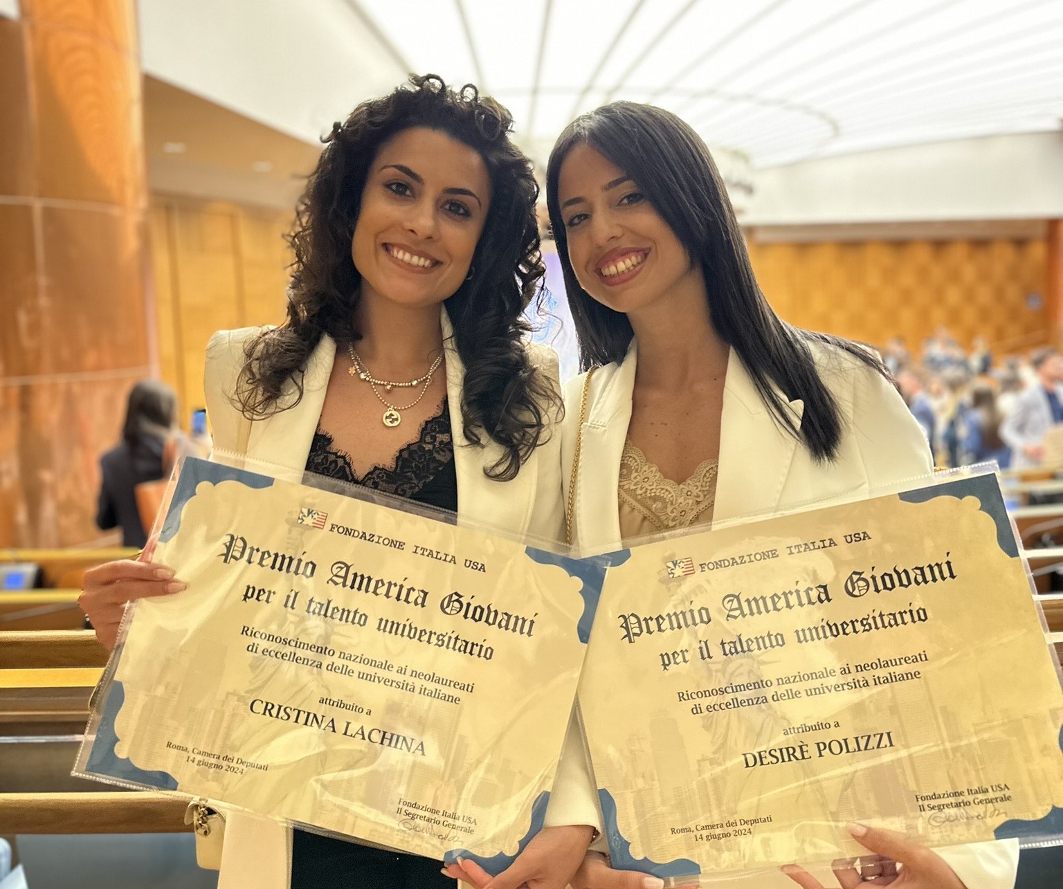Caltanissetta. “Premio America Giovani per il talento universitario” per le nissene Desirèe Polizzi e Cristina Lachina