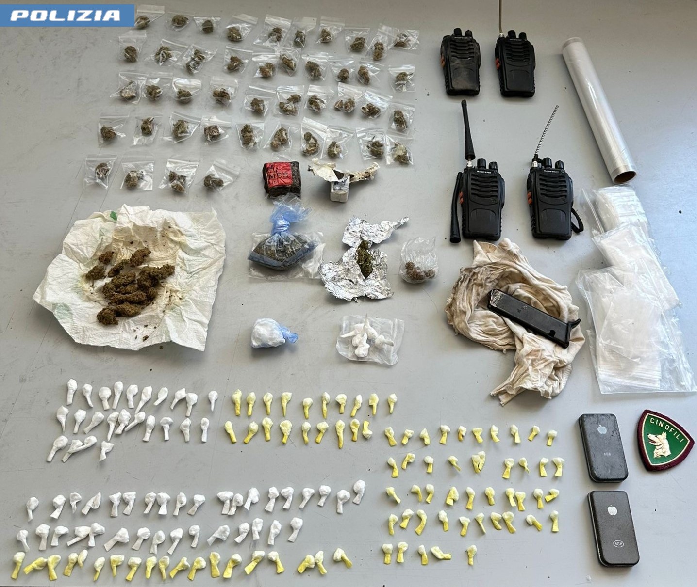 A Catania il fiuto di Ares ha permesso alla Polizia di smantellare supermarket della droga