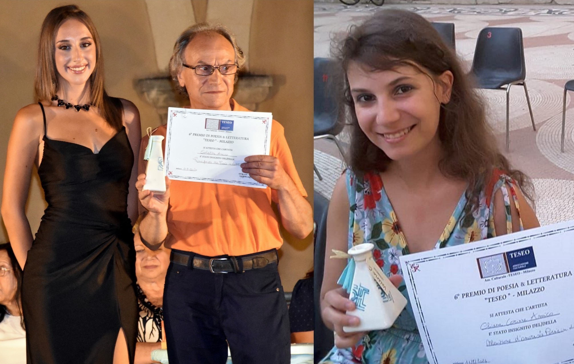 Caltanissetta. Il poeta nisseno Salvatore Amico e la figlia Chiara Corinne premiati al concorso letterario “Teseo” a Milazzo