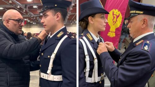 Caltanissetta, i nisseni Eduardo Guido e Giulia Greco giurano alla Scuola Allievi della Polizia di Piacenza