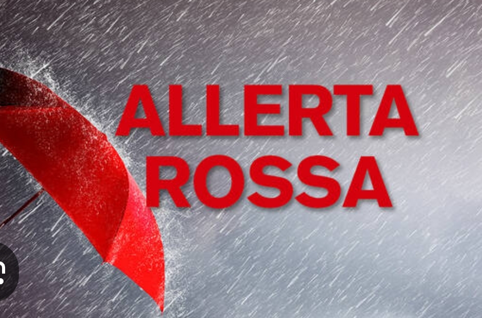 Allerta rossa domani a Caltanissetta, lo dice l’avviso della protezione civile