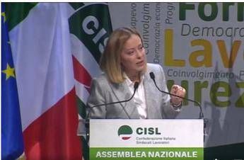 Cisl, Meloni all’assemblea nazionale: “Bene confronto con chi non ha pregiudizi”