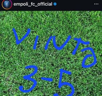 Empoli, il post comico dopo la vittoria contro la Juve: “Grafico sparito, admin pure”