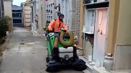 Delia. Al cimitero comunale è stata avviata la pulizia automatizzata con la spazzatrice