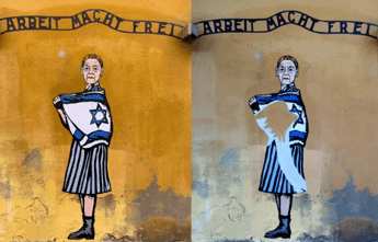 Milano, vandalizzati i murales dedicati a Bruck, Segre e Modiano