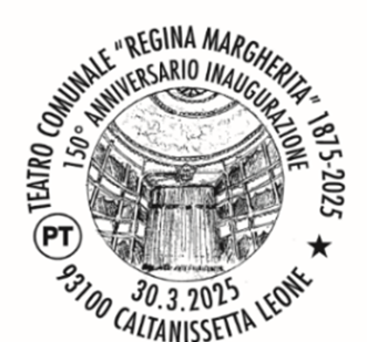 Caltanissetta. Annullo filatelico di Poste Italiane per i 150 anni dall’inaugurazione del Teatro Margherita